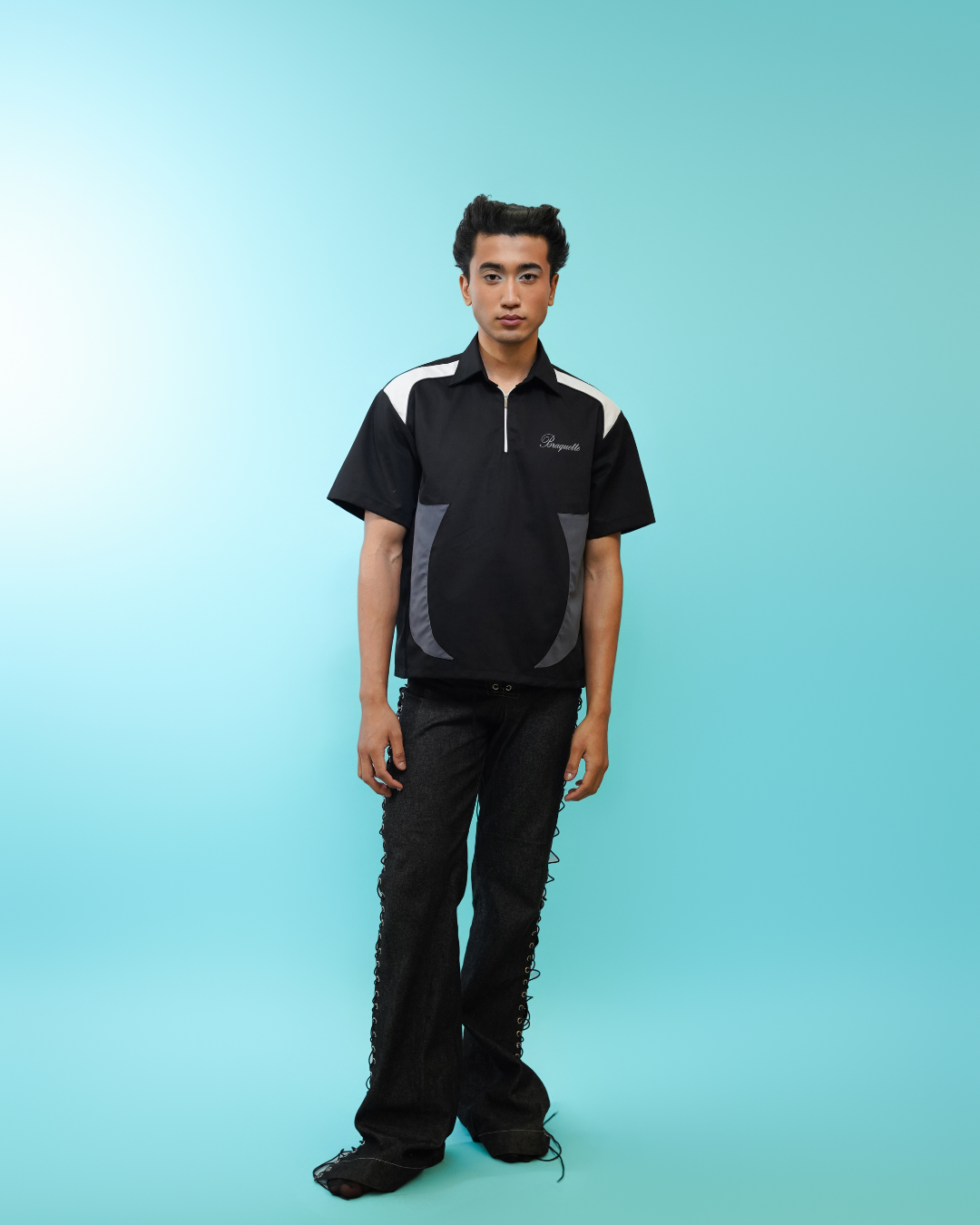 Resilient Polo Black Zip Tee