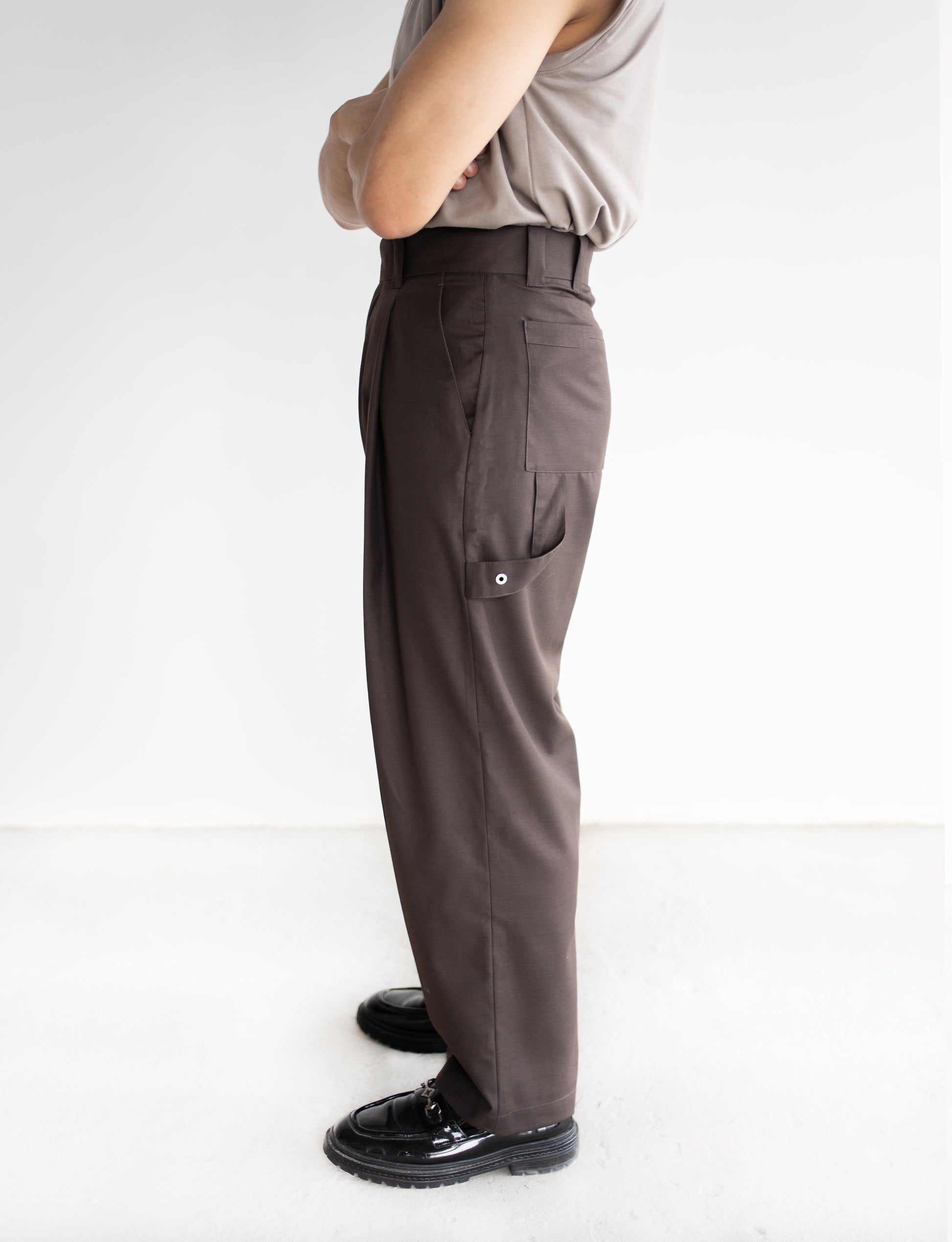 Tailored Tech Trousers-Cocoa Glaze