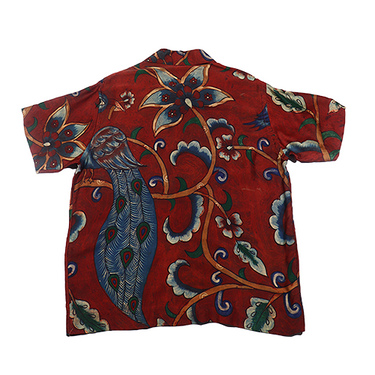 Bemberg Silk Hand Painted Red Shirt