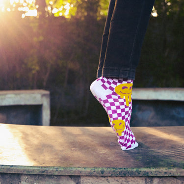 Smiling Board Crew Socks