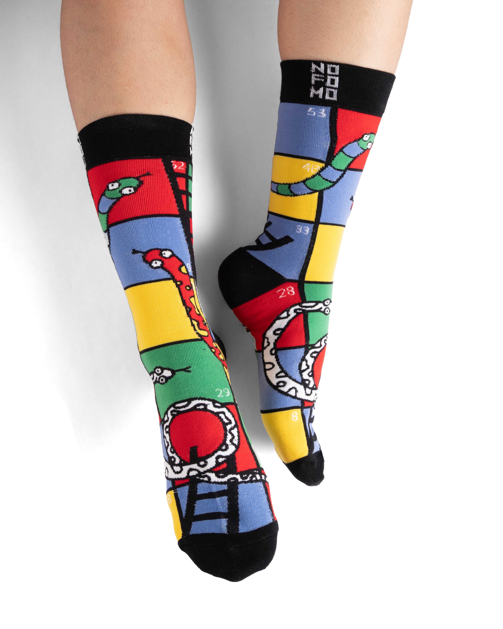 Snakes & Ladders- Crew Length Socks