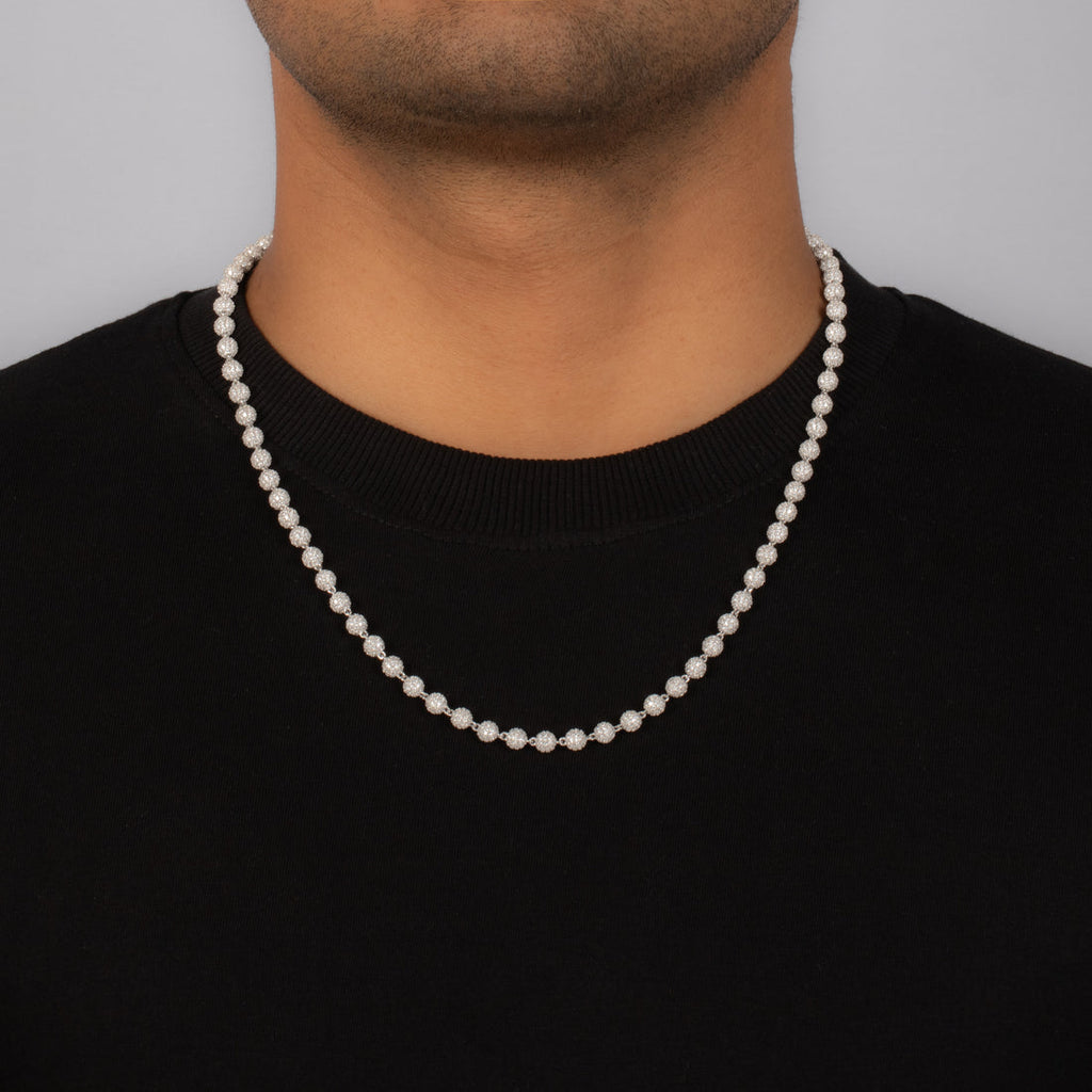 Sleek Iced Ball Necklace