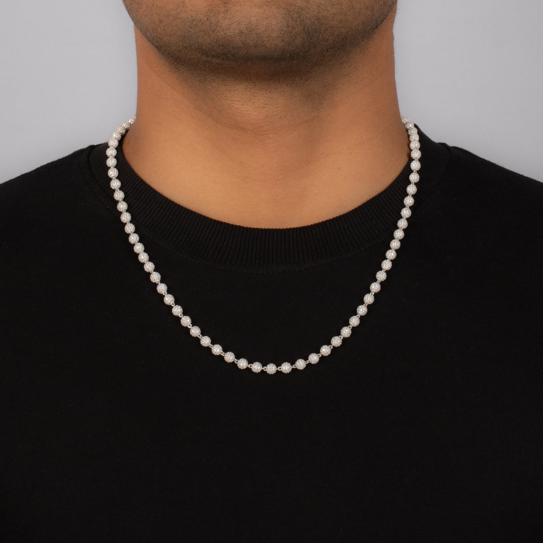 Sleek Iced Ball Necklace