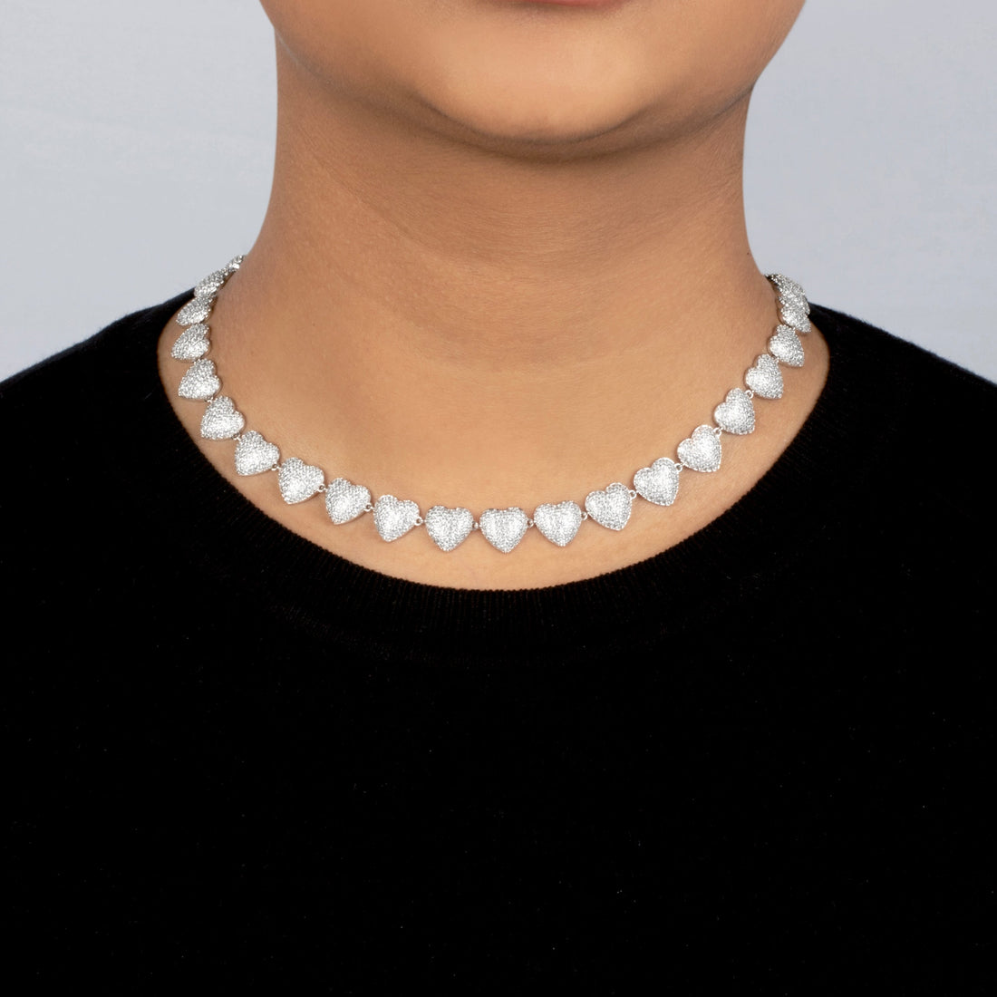 Cluster Heart Necklace