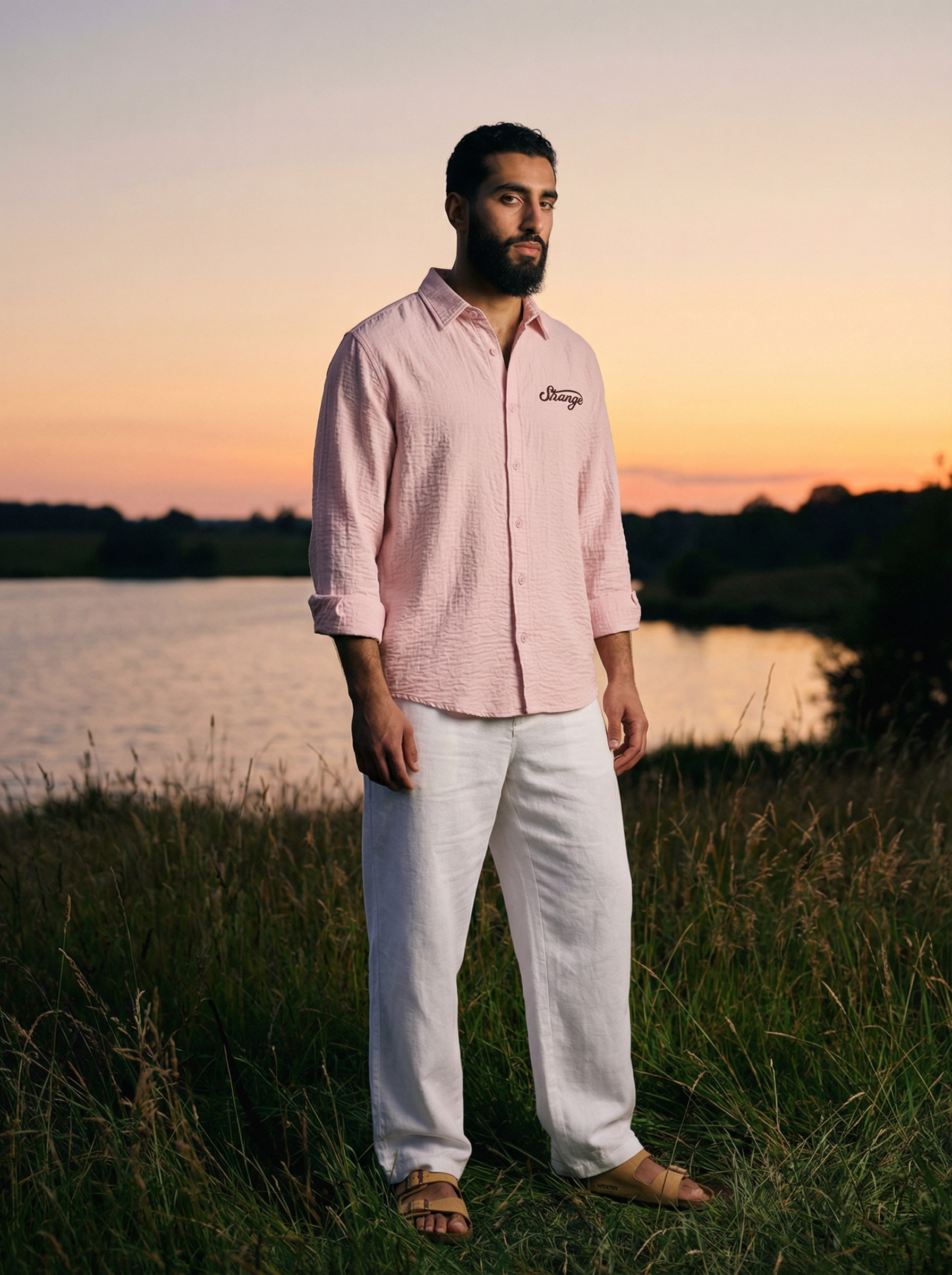 Resort Linen Shirt Pink