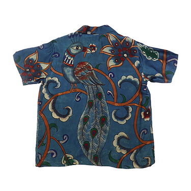 Bemberg Silk Hand Painted Blue Shirt