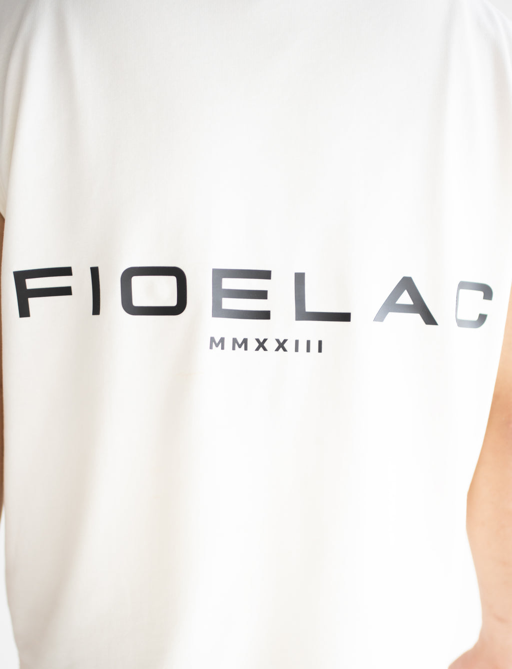 Cream Sleeveless T-shirt